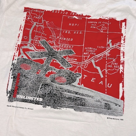 Vintage 90s Marlboro Unlimited Cotton Short Sleeve Graphic Train Pocket T-Shirt - Picture 3 of 7
